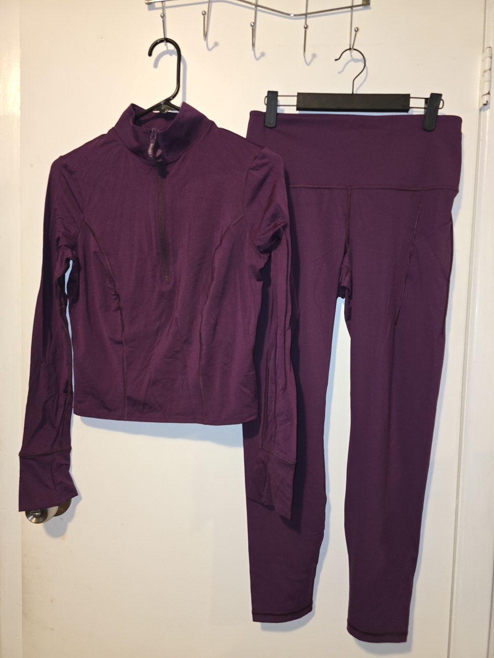 Savage X Fenty Sport Athletic Performance Half Zip Top & Leggings Set